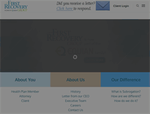 Tablet Screenshot of firstrecoverygroup.com